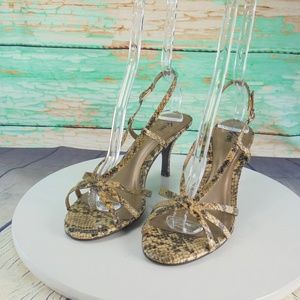 Fioni Aemal Snake Print Strappy Sandals Size 7.5 W